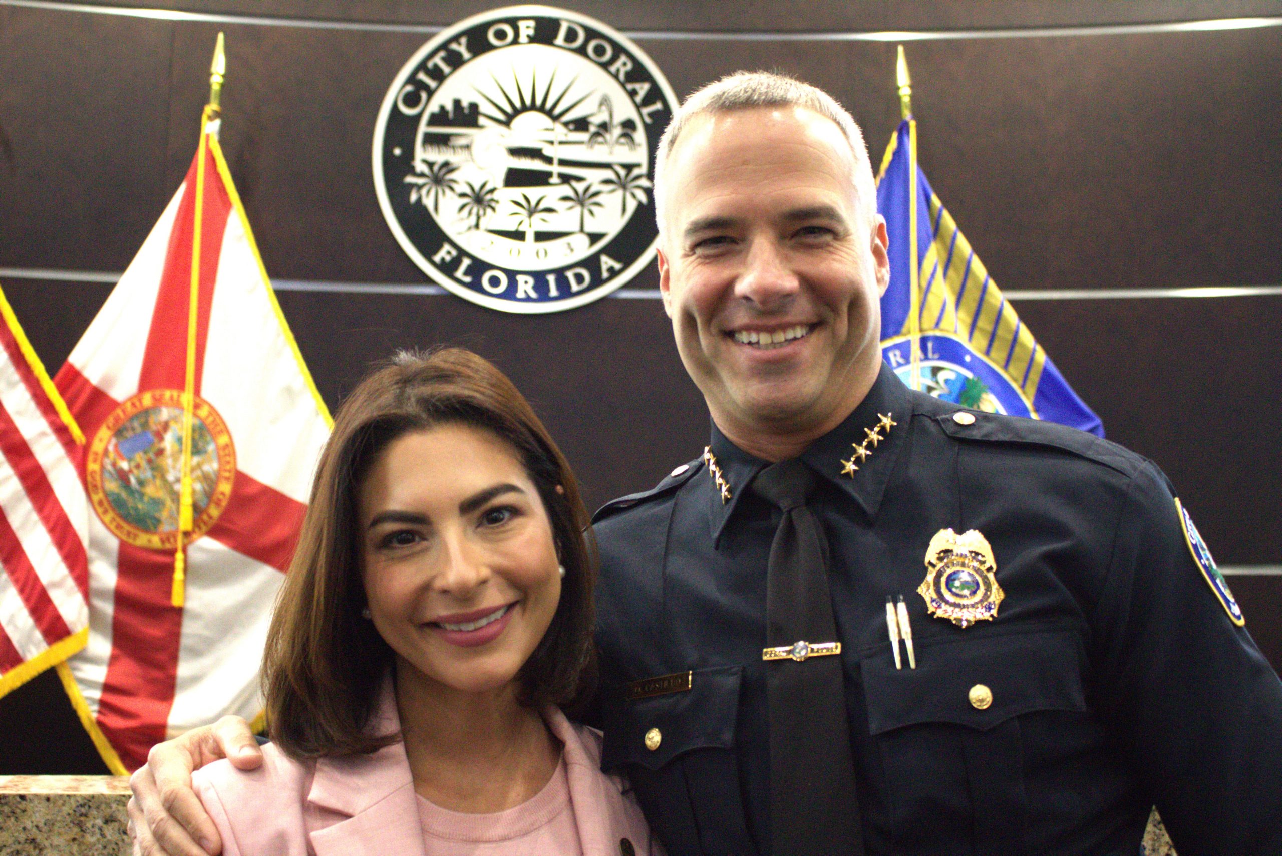 The New Police Chief of Doral, Matthew Castillo, Has Been Sworn In