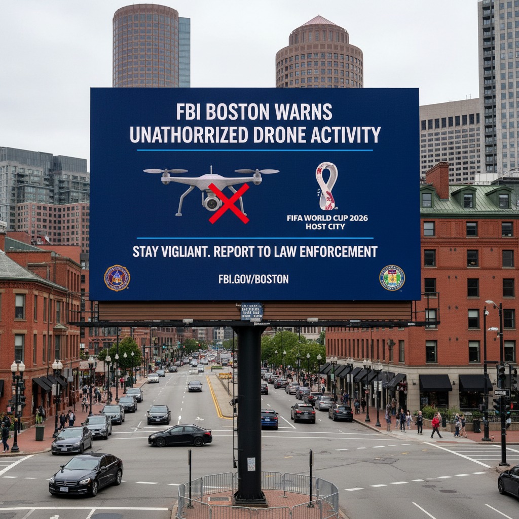 FBI Boston Warns Drone Operators of Temporary Flight Restrictions During FIFA World Cup 2026™