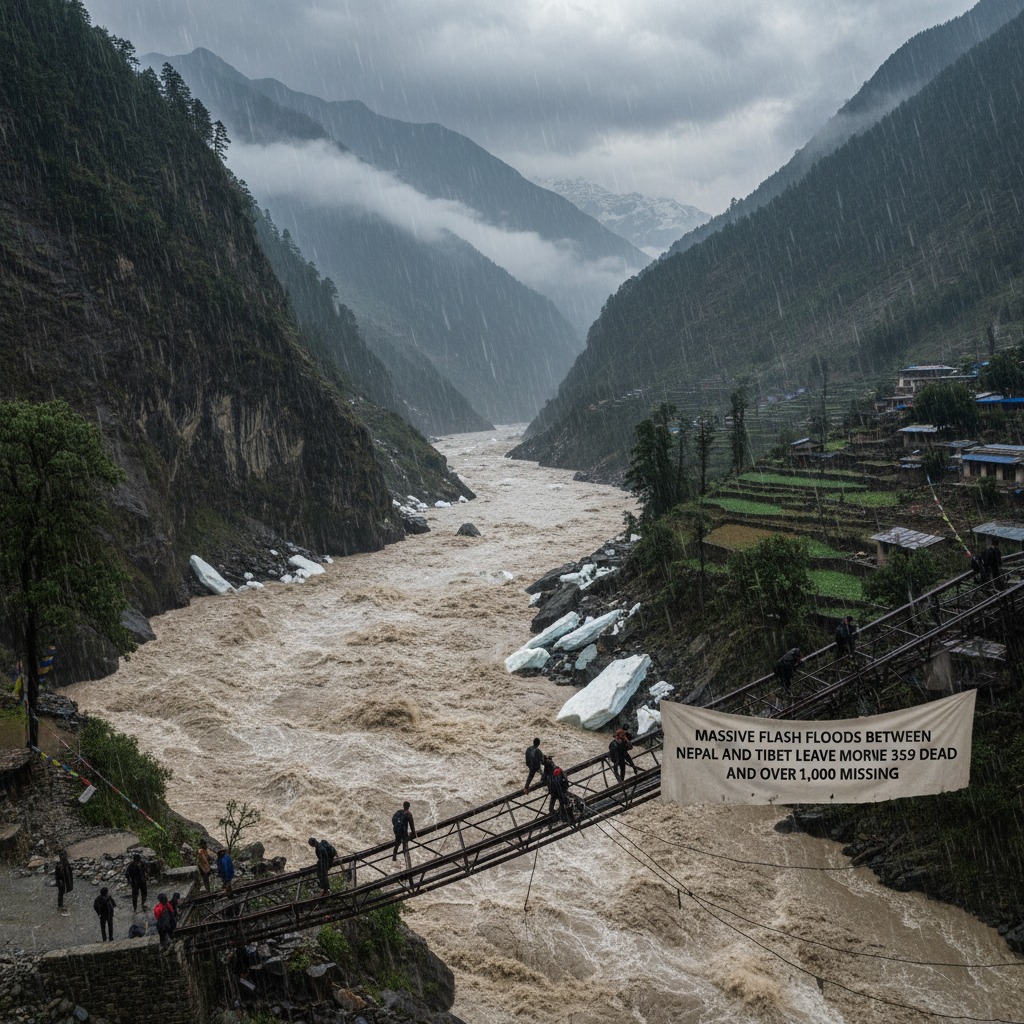 Massive Flash Floods Between Nepal and Tibet Leave More than 359 Dead and Over 1,000 Missing