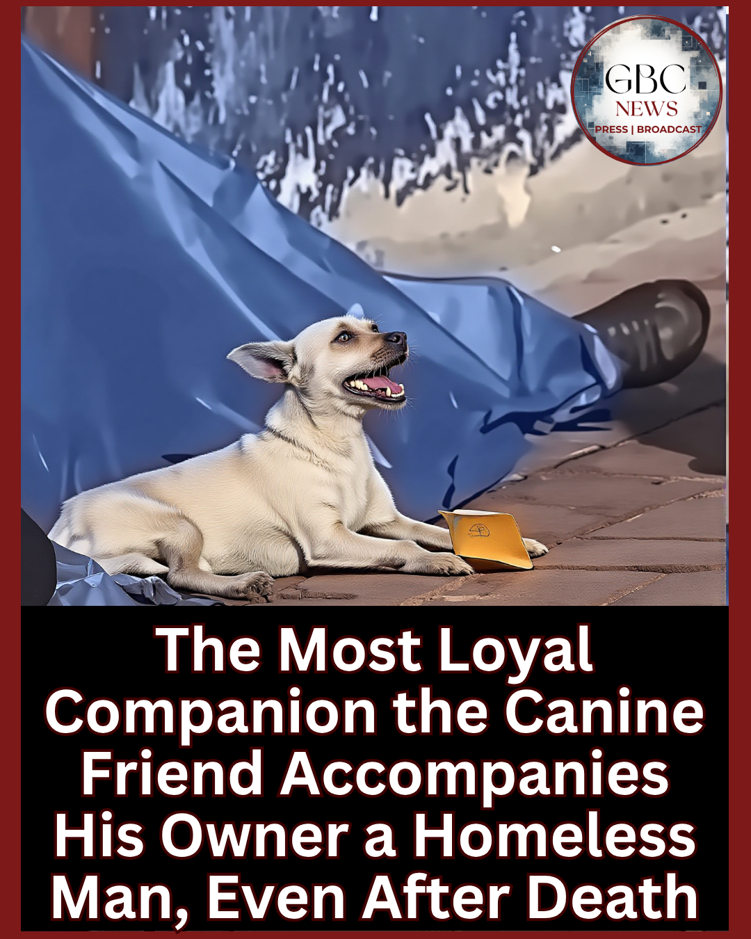 The Most Loyal Companion the Canine Friend Accompanies His Owner a Homeless Man, Even After Death