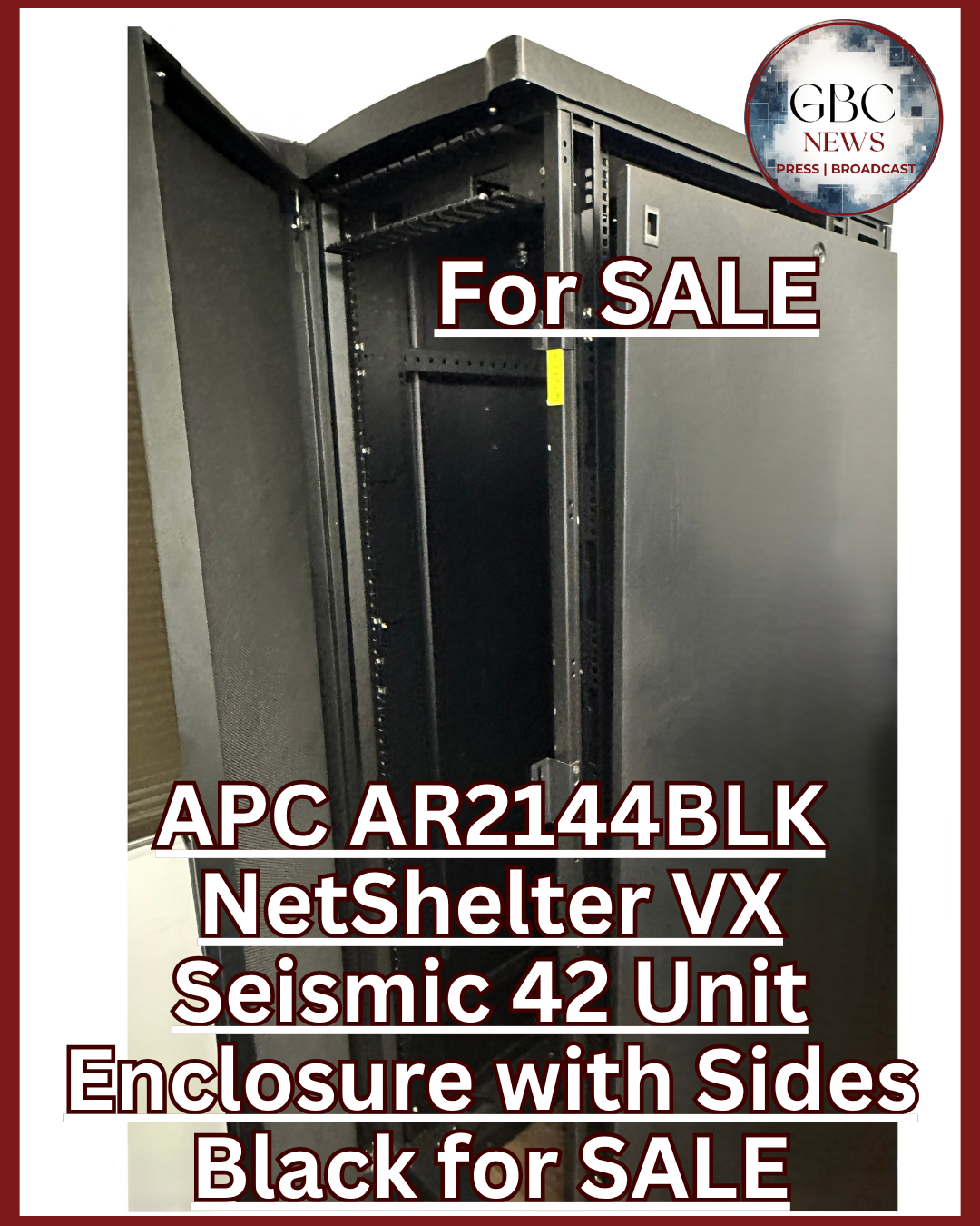 APC AR2144BLK NetShelter VX Seismic 42 Unit Enclosure with Sides Black for SALE