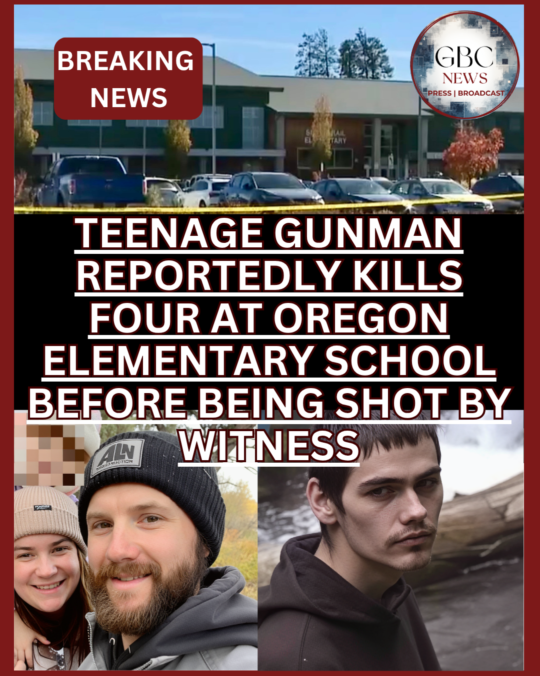 Teenage Gunman Reportedly Kills Four at Oregon Elementary School Before Being Shot by Witness