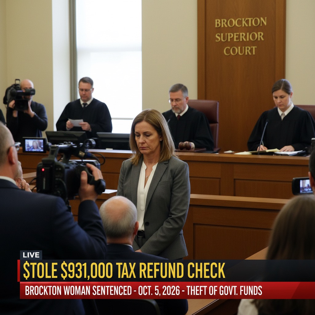Brockton Woman Sentenced for Theft of Government Funds in Connection with Stolen $931,000 Tax Refund Check